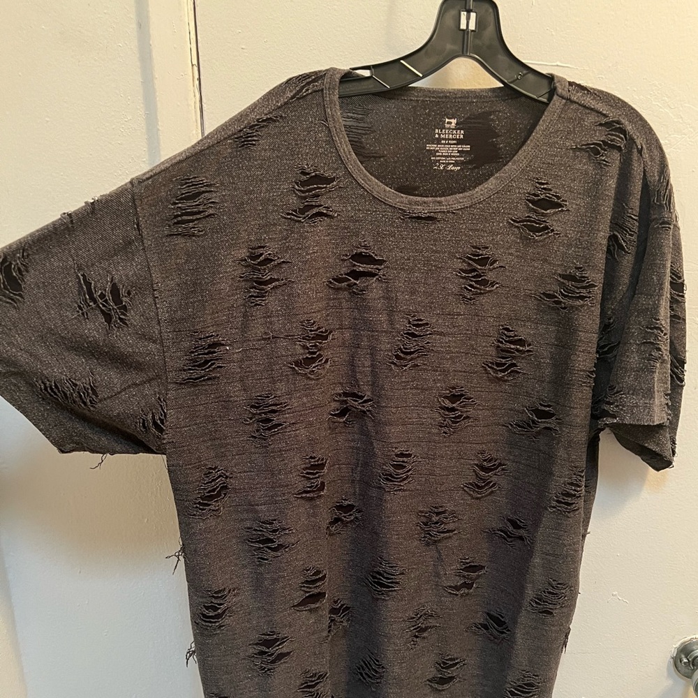 Distressed longline top